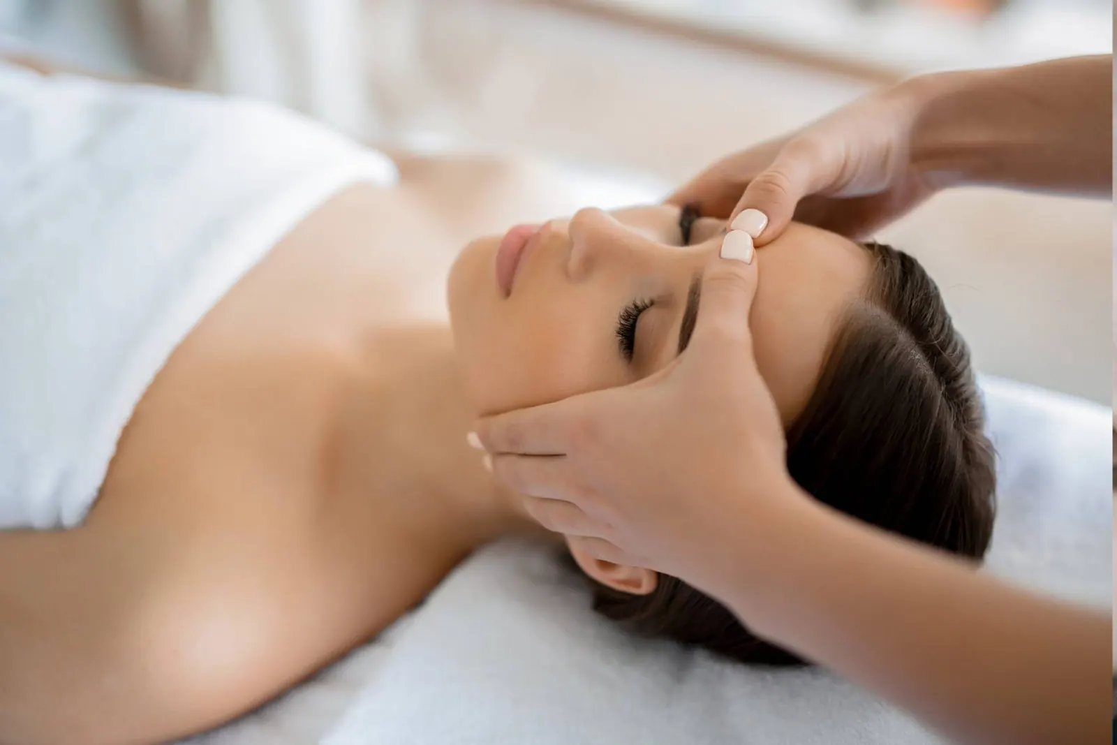 Facial treatment in progress at BeautyMark Shop